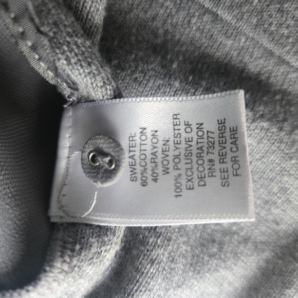 Simply Vera Vera Wang Gray Cardigan Sweater with Cozy Knit - Picture 5 of 7